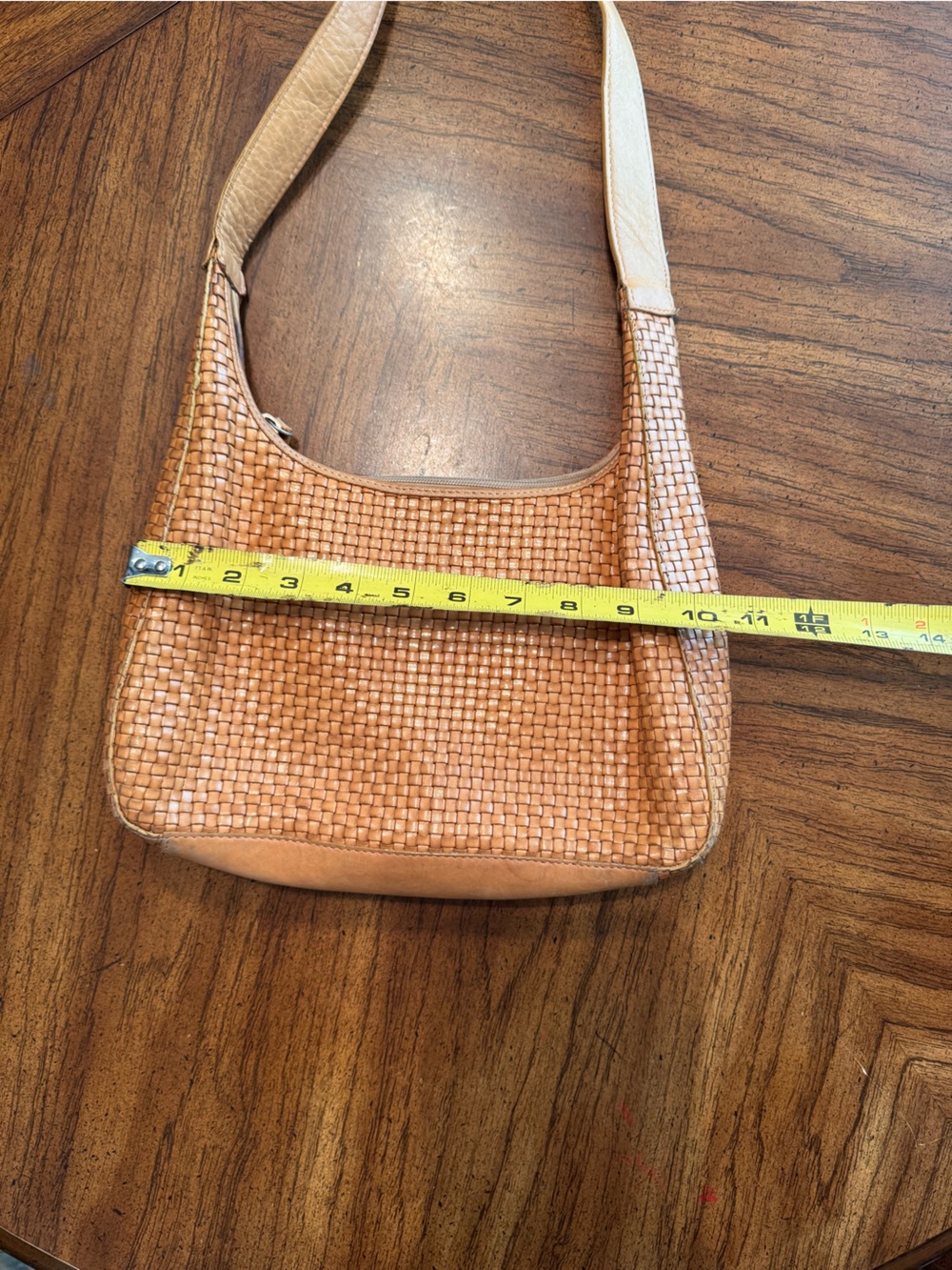 Vintage Lord & Taylor Woven Leather Hobo Shoulder Bag Y2K - Picture 12 of 12